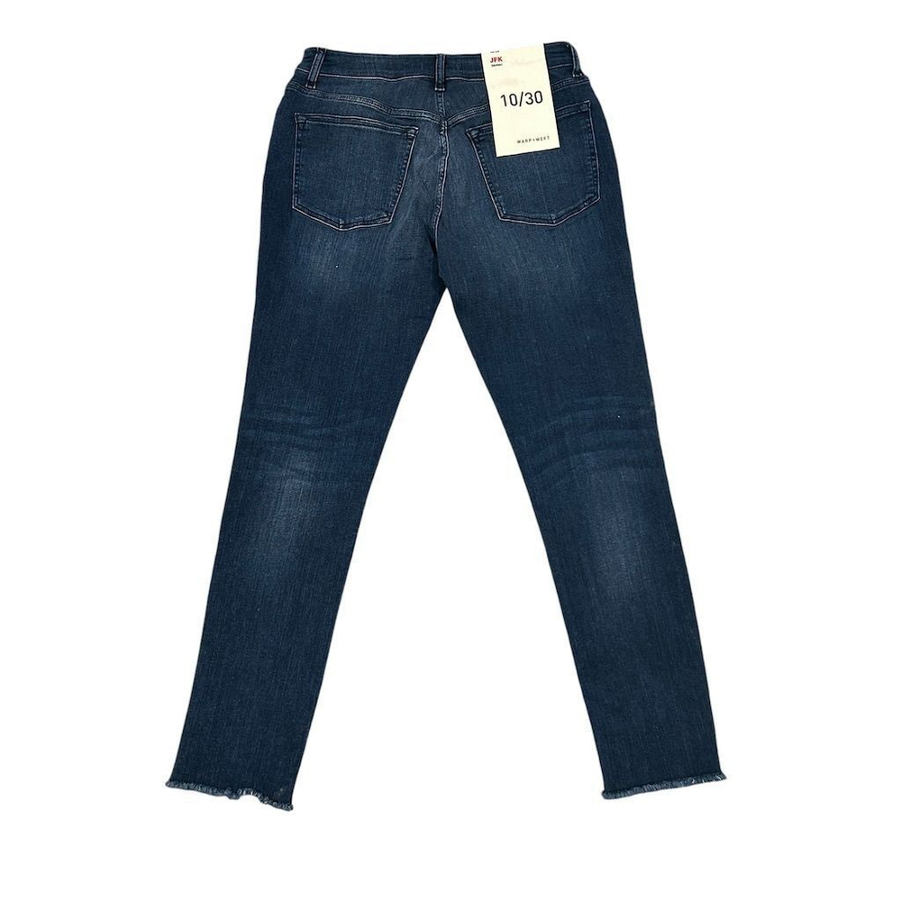 Warp + Weft Women's Skinny Jeans Size 10 30 Dark Blue Denim - Picture 10 of 10